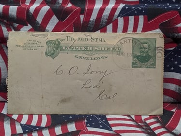 Extremely Rare C. 1880 Letter Sheet Envelope Patent 1879 Scott# U-293