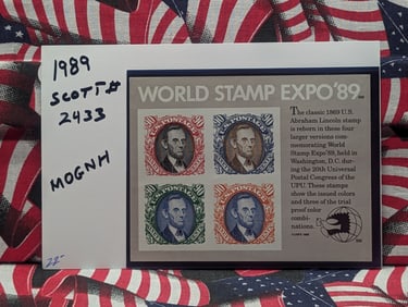 1989 World Stamp Expo Sheet Scott# 2433 MOGNH