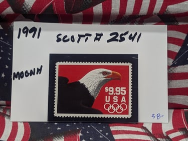 1991 Eagle w/Olympic Rings $9.95 Dollar Stamp Scott# 2541