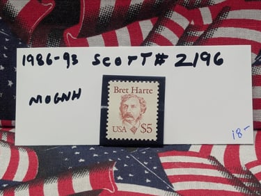1986-93 Bret Harte $5.00 Stamp, Scott # 2196, MOGNH