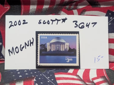 2002 Jefferson Memorial $3.85 Stamp, Scott # 3647, MOGNH