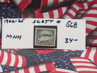 1922-25 Niagara Falls 25 Cent Stamp, Scott # 568, Mint, Never Hinged