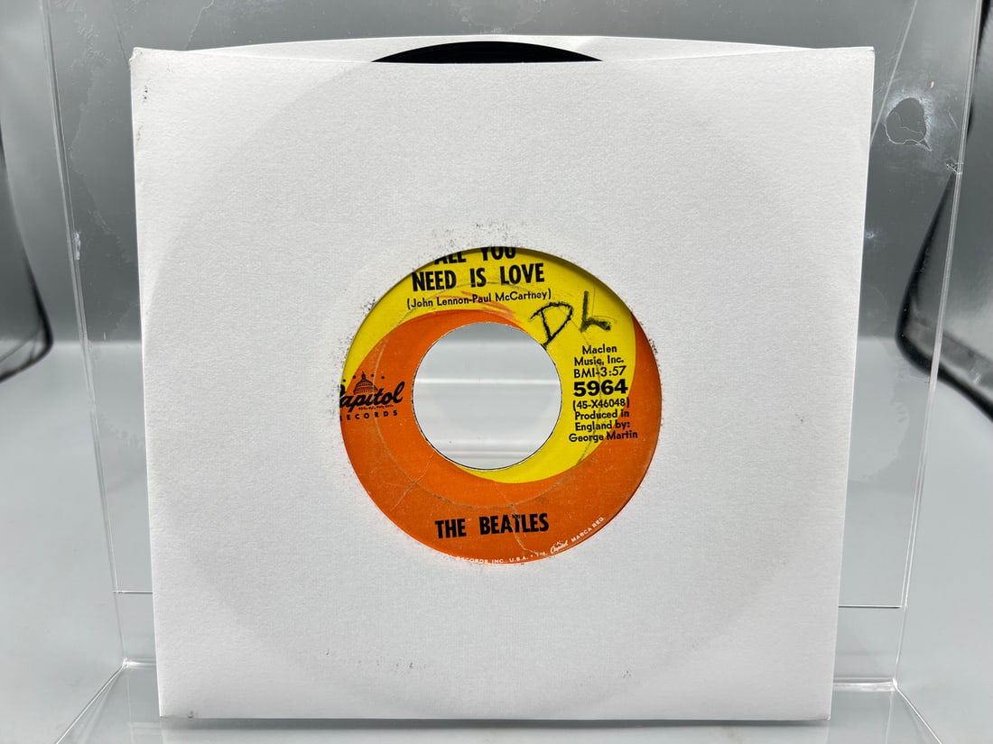 1960s The Beatles All You Need Is Love/Baby You're A Rich Man 45 RPM Record - 5964 (1 of 4)