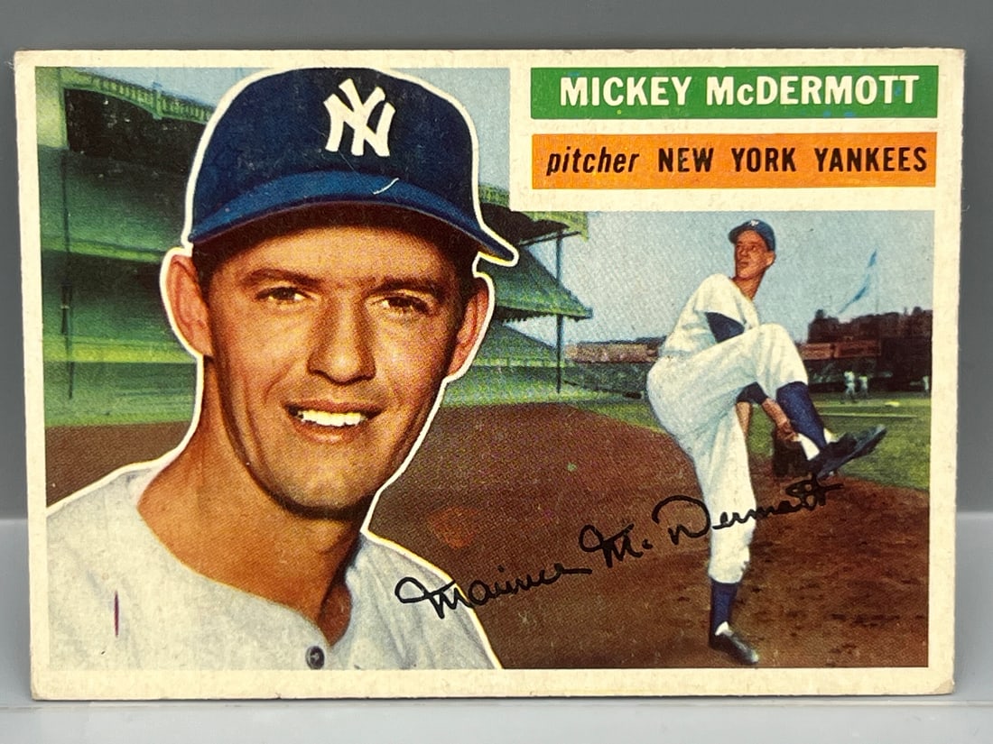 1956 Topps Mickey McDermott High Number #340 - Last Card In Set: 1956 Topps Mickey McDermott High Number #340 - Last Card In Set