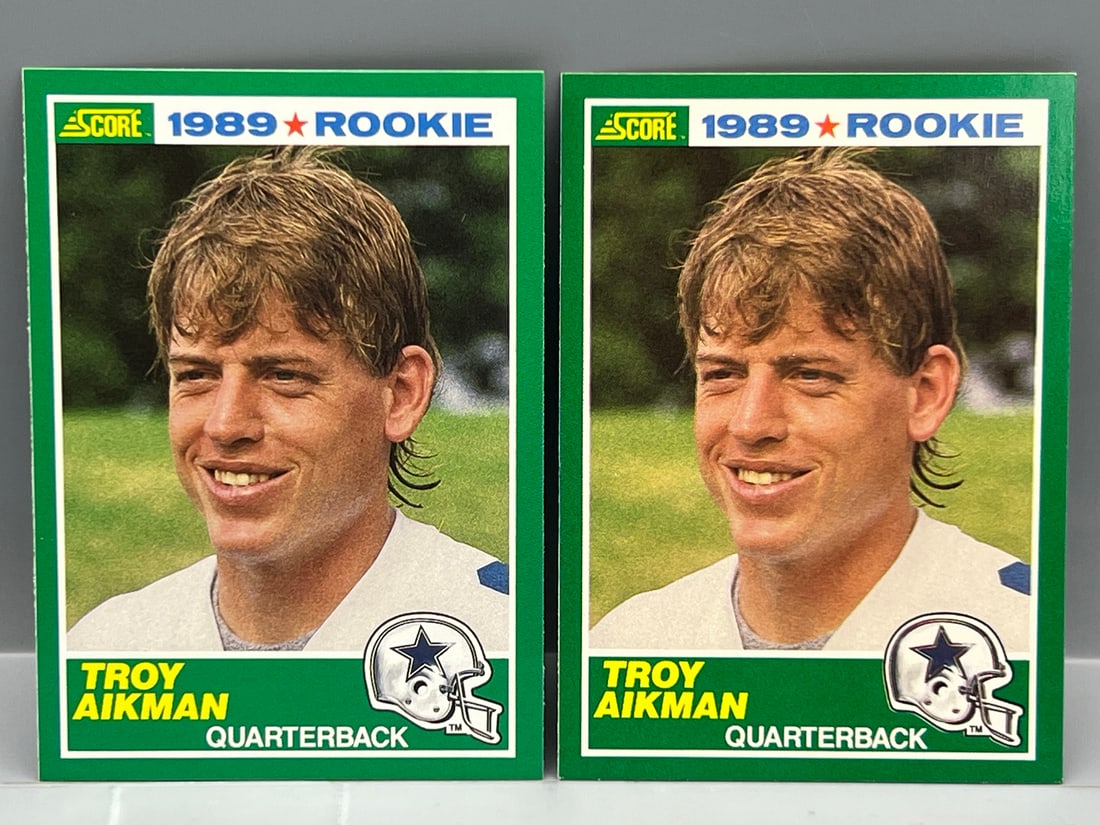 Lot of (2) 1989 Score Troy Aikman RC #270 (1 of 2)