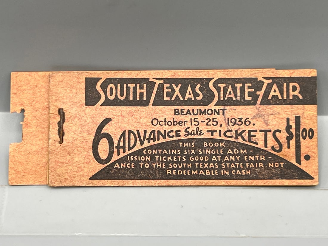 1936 South Texas State Fair Ticket Booklet (1 of 2)