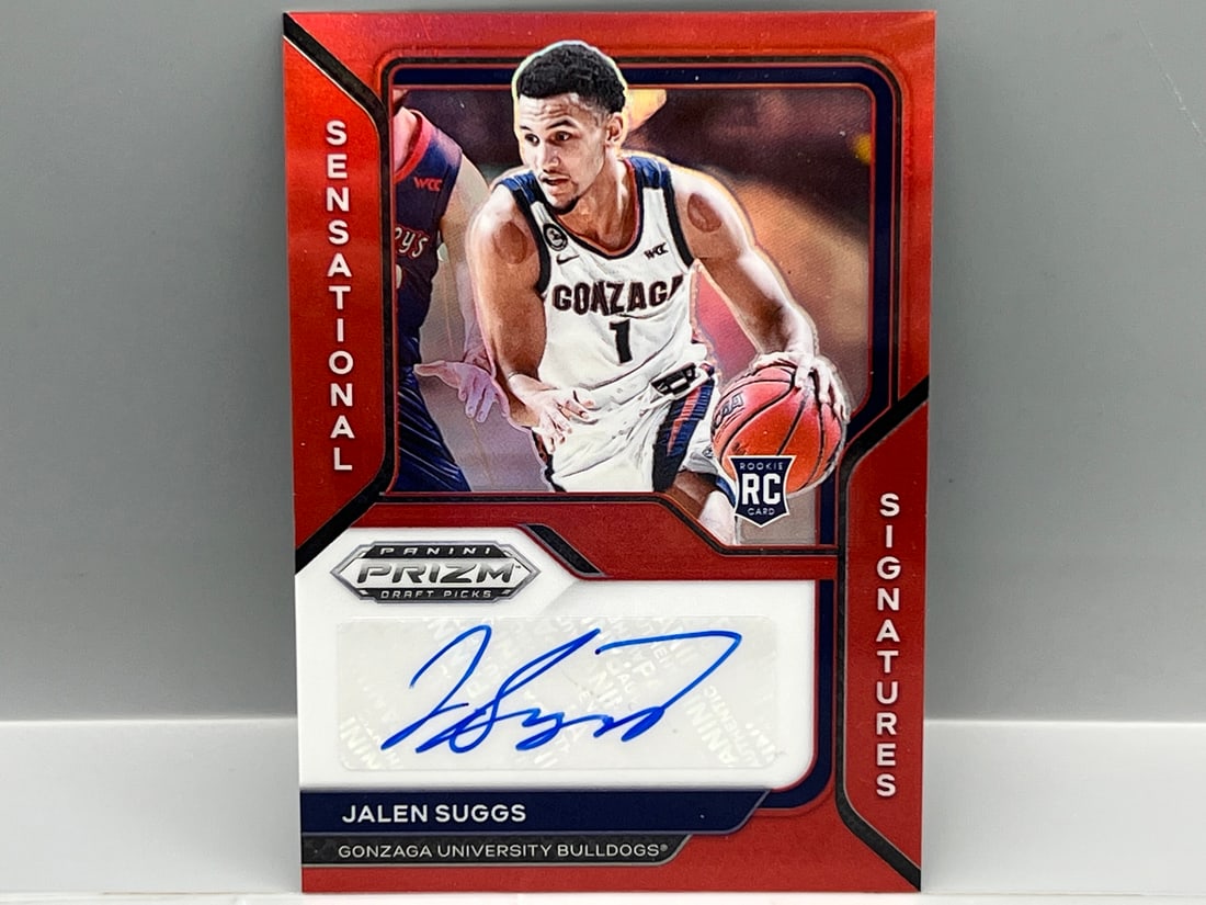 2021 Panini Prizm Draft Picks Jalen Suggs Sensational Signatures Red Rookie Auto #/49 (1 of 3)