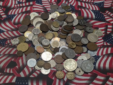 Bag of 1.15 Lbs. of Various Vintage & Modern World Coins
