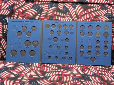 Type Coin Whitman Collector's Album - Includes 1857 Flying Eagle Cent, 1860 Indian Head Cent, 1910 V