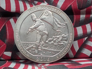 5 Oz. .999 FINE SILVER 2016-P Specimen America the Beautiful - Fort Moultrie South Carolina Quarter