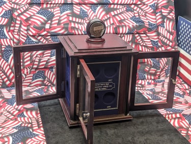 EMPTY - Franklin Half Dollar Date Set Wooden Collector's Lantern - REALLY COOL Display!!