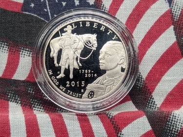 2015-S PROOF U.S. Marshals 225th Anniv. Commemorative Half Dollar in Capsule
