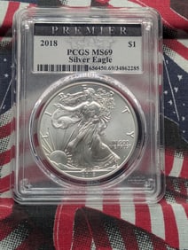 2018 American Silver Eagle - Premier PCGS MS69