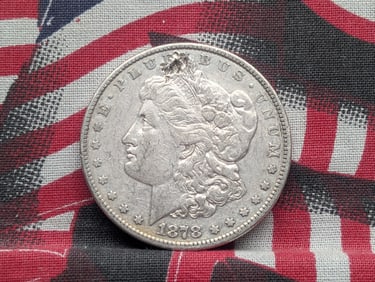 1878 Morgan Silver Dollar w/ 8TF - Damaged