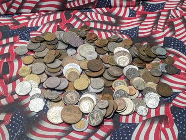 Bag of 2.4 Lbs. of Various Vintage & Modern World Coins