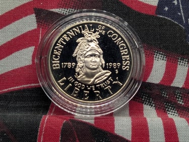 1989-S PROOF Bicentennial of the Congress Commemorative Half Dollar in Capsule