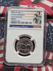 2023-D Eleanor Roosevelt Quarter American Women - NGC MS67 - Early Release