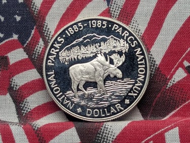 1985 PROOF Canada National Parks Silver Dollar