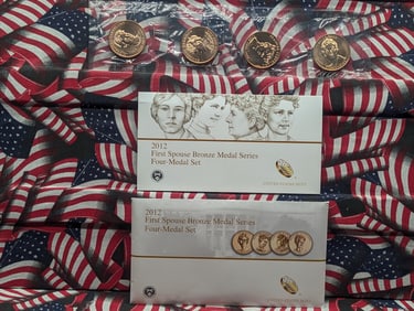 2012 First Spouse Bronze Medal Series Four Medal Set In OGP