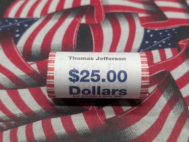 2007 Unopened Roll Thomas Jefferson Presidential One Dollars