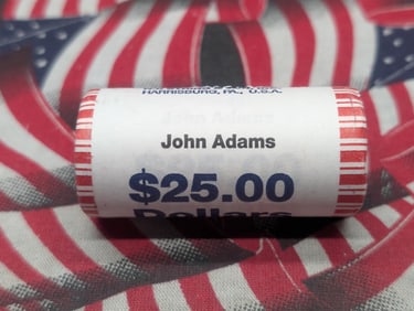 2007 Unopened Roll John Adams Presidential One Dollars