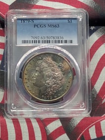 1879-S Morgan Silver Dollar - PCGS MS63 w/ Beautiful Toning