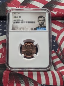 2021 Lincoln Shield Cent - NGC MS68 RD