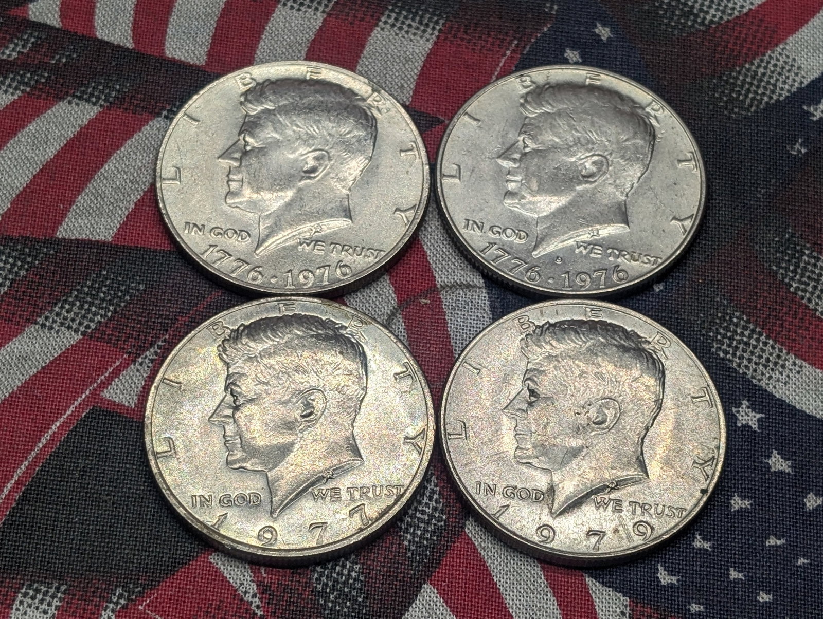 1976 P&D, 1977-P, & 1979-P Kennedy Half Dollars: 1976 P&D, 1977-P, & 1979-P Kennedy Half Dollars