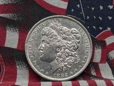1882-O/S Morgan Silver Dollar - AU