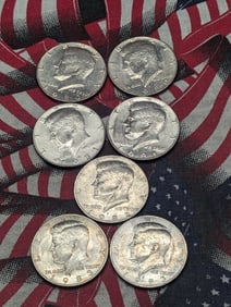 1980 P&D, 1981 P&D, 1982-P, & 1983 P&D Kennedy Half Dollars
