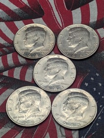 (5) 1983-P Kennedy Half Dollars