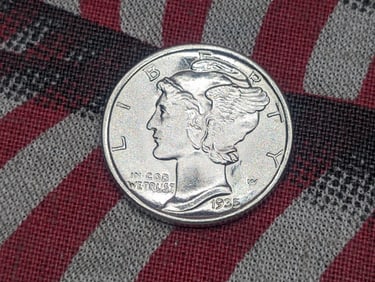 1935 FSB Mercury Silver Dime - BU