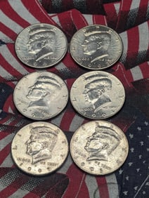 1992-P, 1993-P, 1994 P&D, & 1995 P&D Kennedy Half Dollars