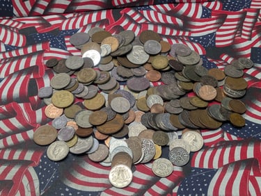 Bag of 2.0 Lbs. of Various Vintage & Modern World Coins