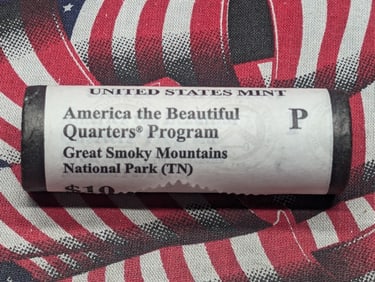 2014-P Unopened Roll Of Great Smoky Mountains National Park America The Beautiful Quarters