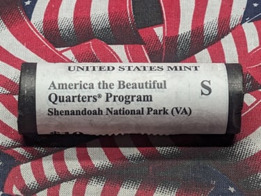 2014-S Unopened Roll Of Shenandoah National Park America The Beautiful Quarters