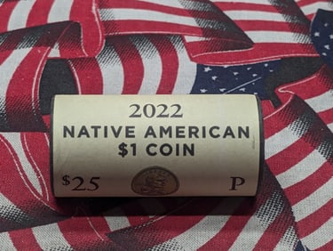 2022-P Unopened Roll Of Native American One Dollars