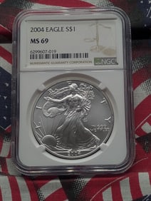 2004 American Silver Eagle - NGC MS69