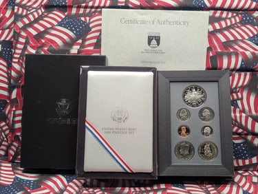 1989-S U.S. Mint Prestige Set in OGP w/ COA - Includes Congressional Commemorative 90% Silver Dollar