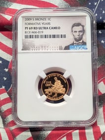2009-S Bronze PROOF Lincoln Formative Years Cent - NGC PF69 RD ULTRA CAMEO