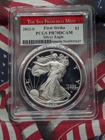 2022-S PROOF American Silver Eagle- PCGS PR70 DCAM - First Strike