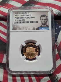 2009-S Bronze PROOF Lincoln Birth & Childhood Cent - NGC PF69 RD ULTRA CAMEO