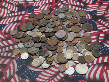 Bag of 1.12 Lbs. of Various Vintage & Modern World Coins