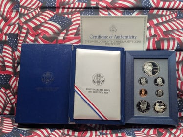 1993-S U.S. Mint Prestige Set in OGP w/ COA - Includes Bill of Rights Commemorative 90% Silver