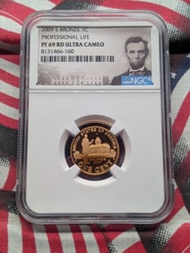 2009-S PROOF Lincoln Professional Life Cent - NGC PF69 RD ULTRA CAMEO