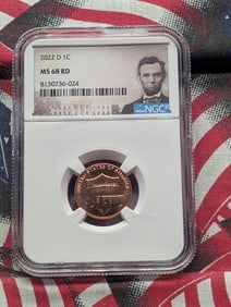 2022-D Lincoln Shield Cent - NGC MS68 RD