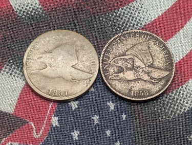 1857 & 1858 Flying Eagle Cents (2 PCS)