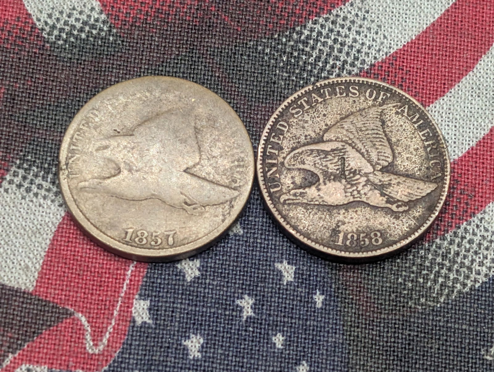 1857 & 1858 Flying Eagle Cents (2 PCS) (1 of 2)
