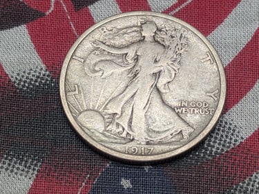 1917-S REV Walking Liberty Silver Half Dollar - VF