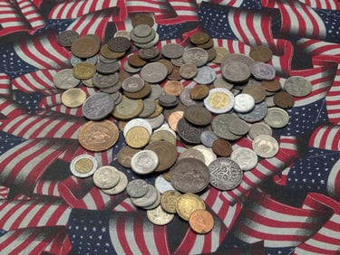 Bag of 1.0 Lbs. of Various Vintage & Modern World Coins